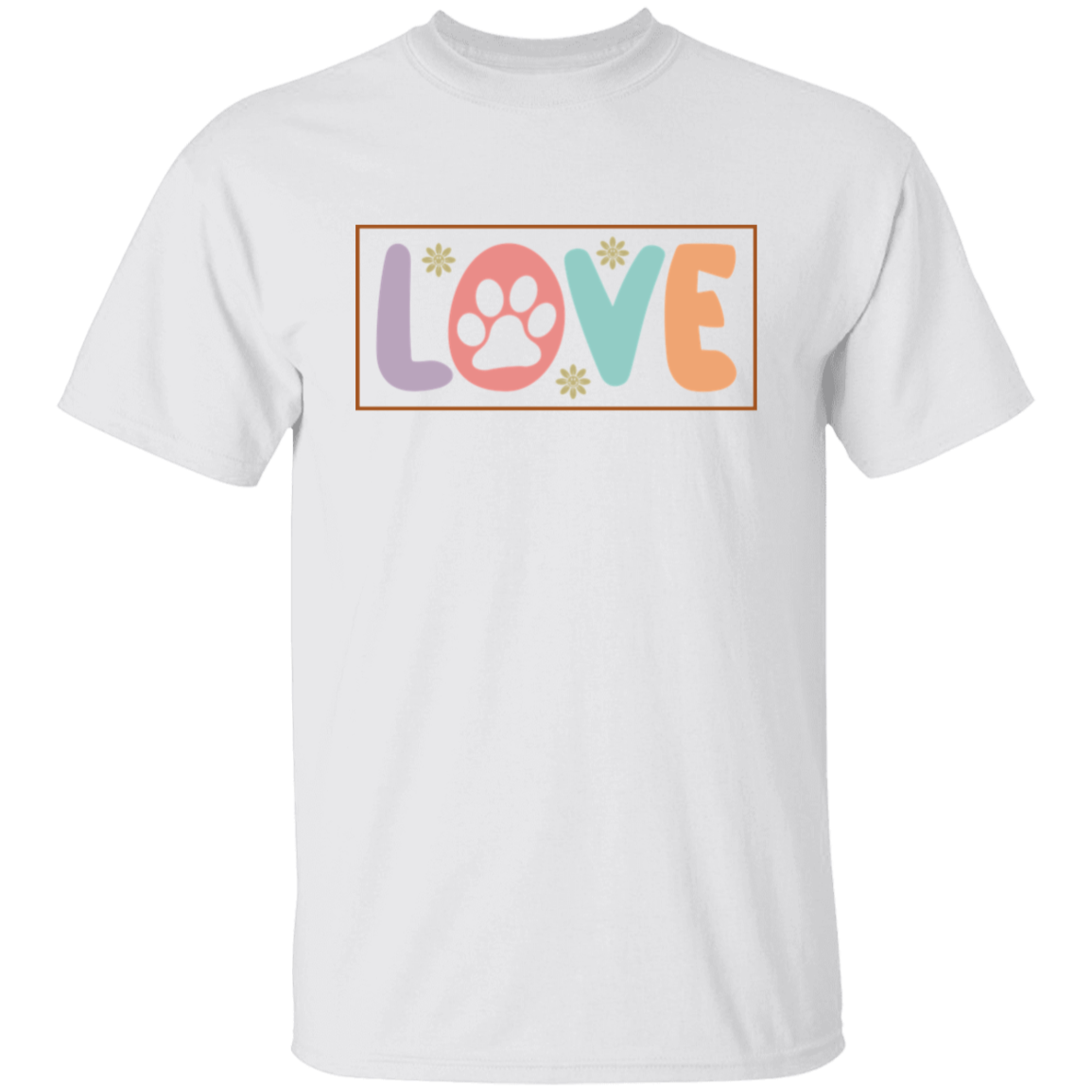 Love Paw Print Dog Rescue T-Shirt