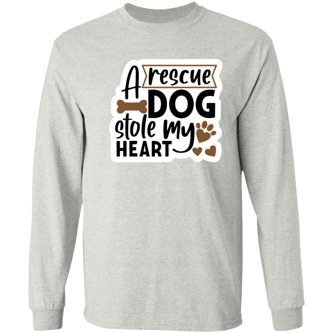 A Rescue Dog Stole My Heart Long Sleeve T-Shirt