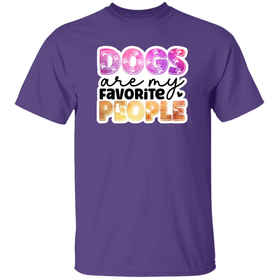 Dogs are my Favorite People Watercolor T-Shirt