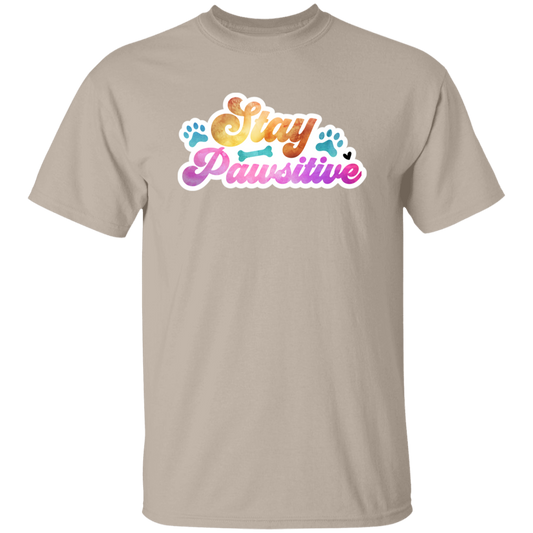 Stay Pawsitive Dog Watercolor T-Shirt