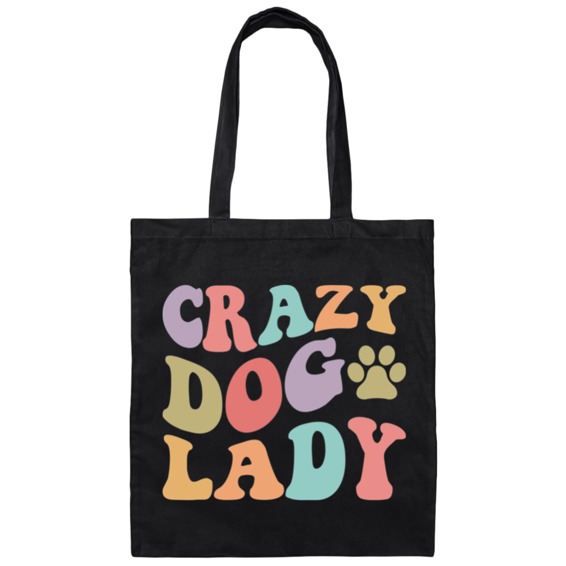 Crazy Dog Lady Rescue Canvas Tote Bag