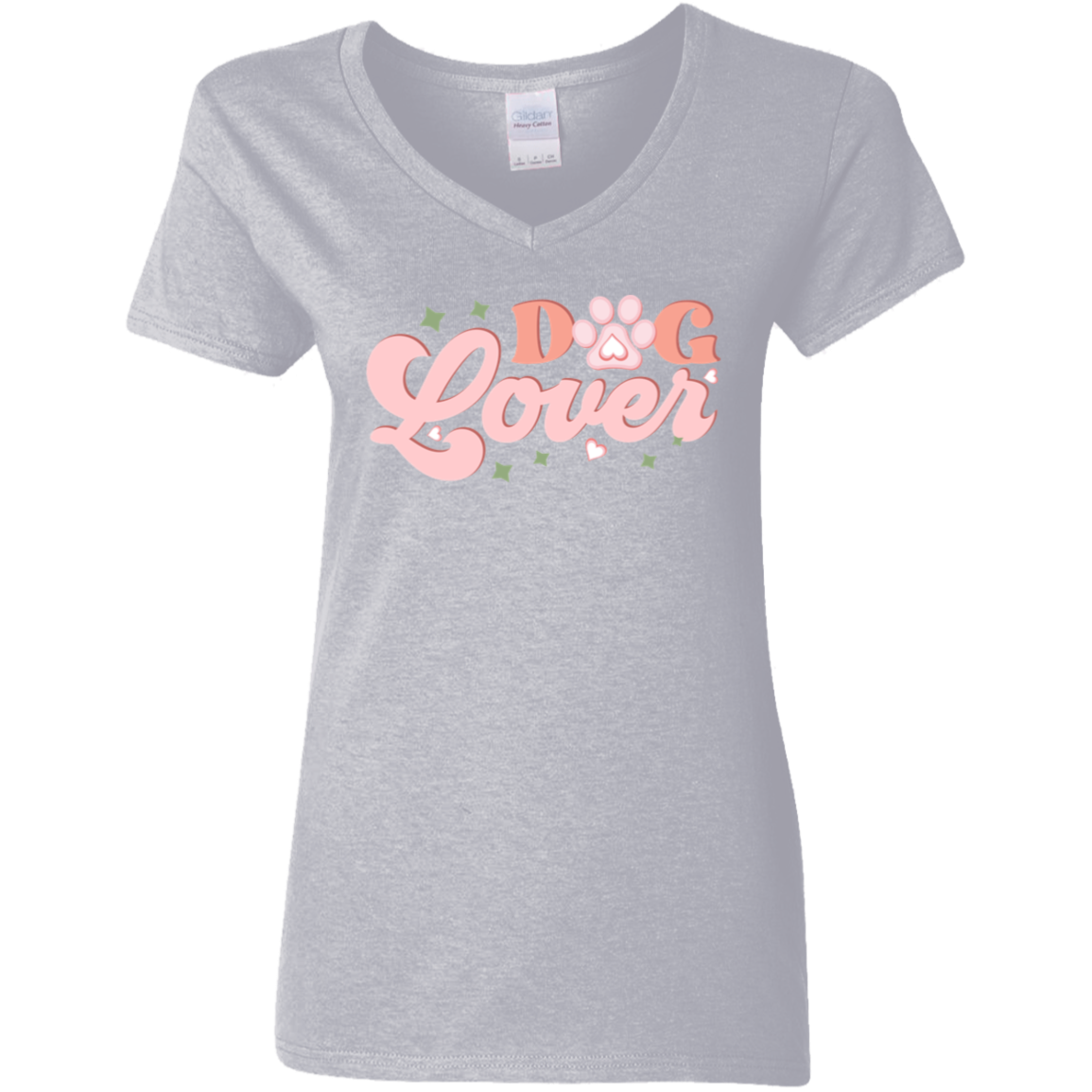 Dog Lover Retro Ladies' V-Neck T-Shirt