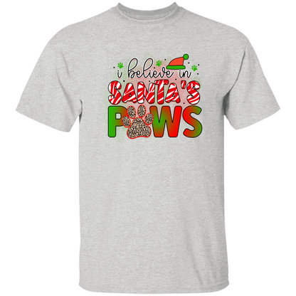 I Believe in Santa Paws Christmas Dog T-Shirt