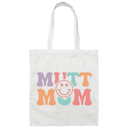 Mutt Mom Dog Rescue Canvas Tote Bag