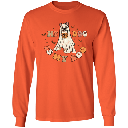 My Dog is My Boo Halloween Retro Long Sleeve T-Shirt