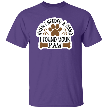 When I Needed a Hand I Found Your Paw Dog Rescue T-Shirt