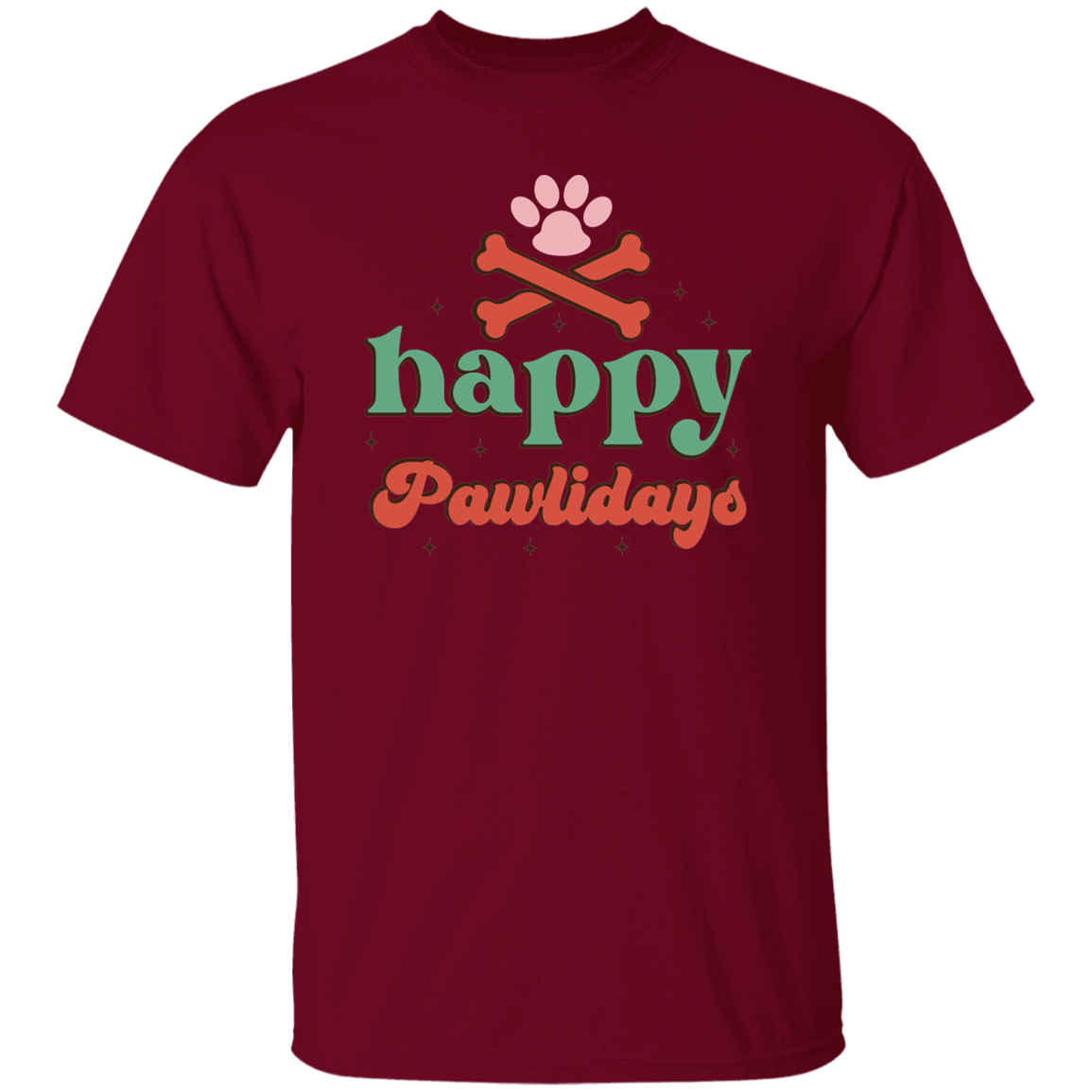 Happy Pawlidays Christmas Dog T-Shirt