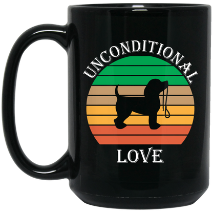 Unconditional Love - Black Mugs