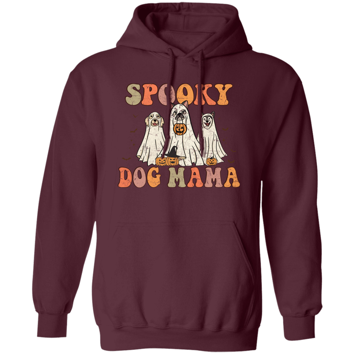 Spooky Dog Mama Halloween Pullover Hoodie