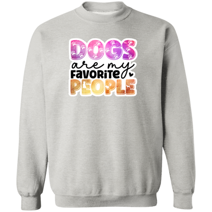 Dogs are my Favorite People Watercolor Crewneck Pullover Sweatshirt