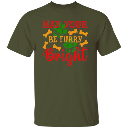 May Your Days Be Furry and Bright Dog Christmas T-Shirt