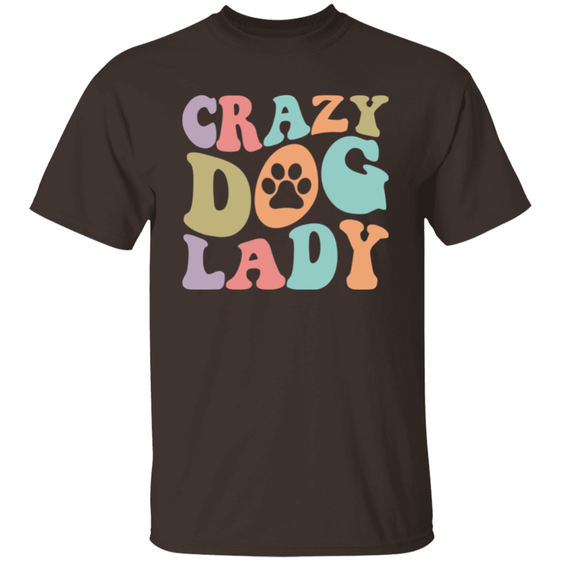 Crazy Dog Lady Paw Print T-Shirt