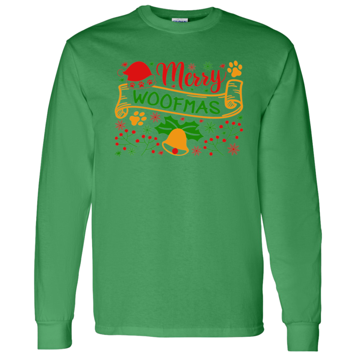 Merry Woofmas Dog Christmas Long Sleeve T-Shirt