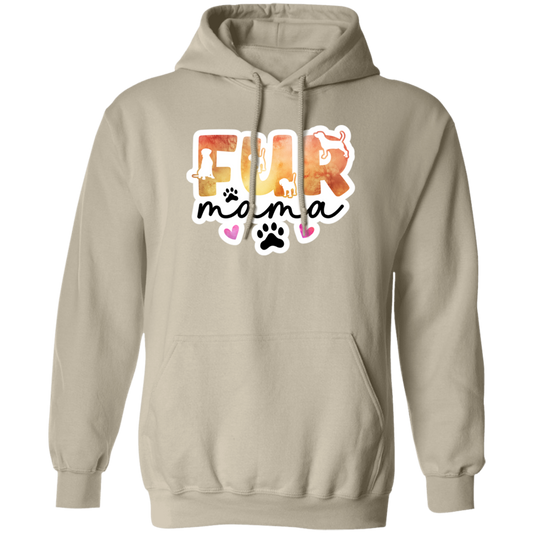 Fur Mama Dog Watercolor Pullover Hoodie Hooded Sweatshirt