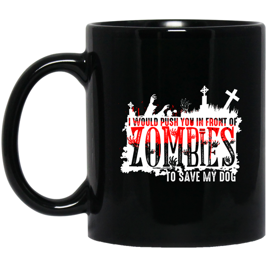Zombies to Save my Dog - Black Mugs