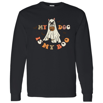 My Dog is My Boo Halloween Retro Long Sleeve T-Shirt