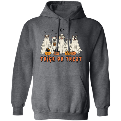 Trick or Treat Pups Halloween Dogs Pullover Hoodie