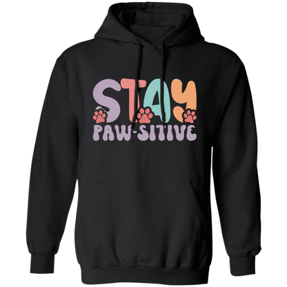 Stay Pawsitive Dog Rescue Pullover Hoodie Hooded Sweatshirt