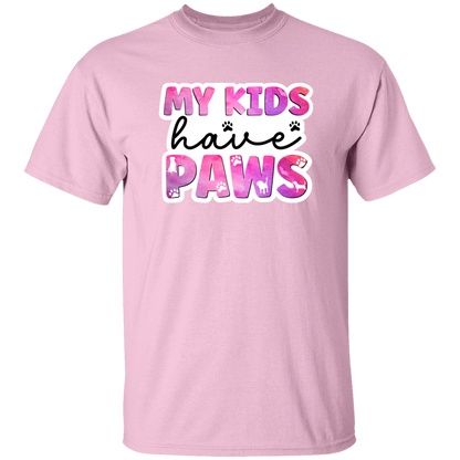 My Kids Have Paws Dog Mom Watercolor T-Shirt