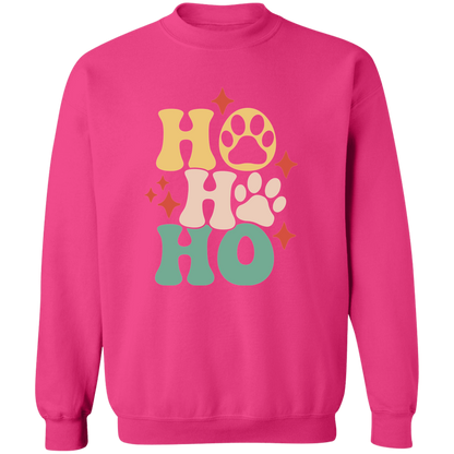 Ho Ho Ho Paws Dog Christmas Crewneck Pullover Sweatshirt