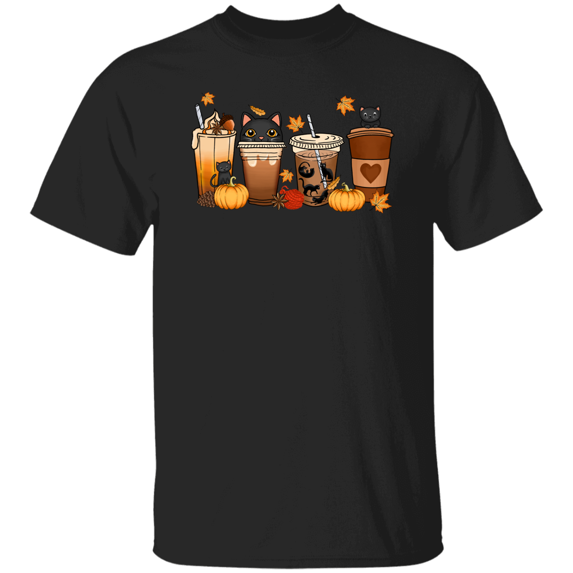 Kitten Fall Halloween Coffee T-Shirt