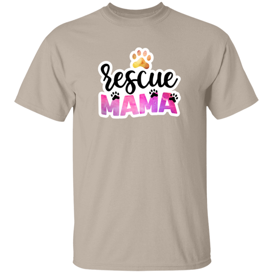 Rescue Mama Dog Paw Watercolor T-Shirt