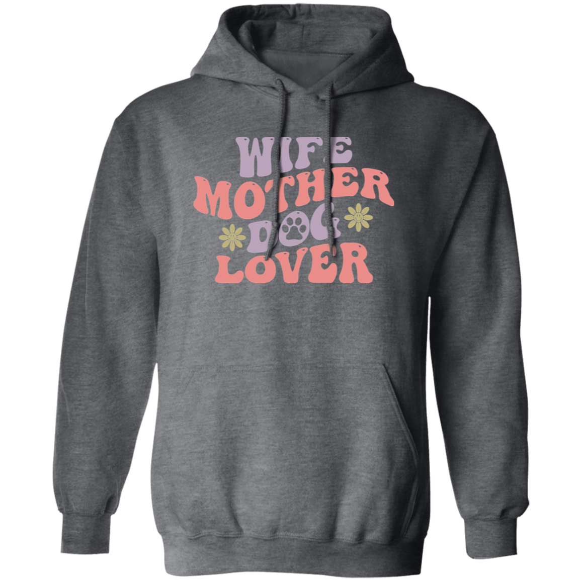 Wife Mother Dog Lover Rescue Mom Pullover Hoodie Hooded Sweatshirt
