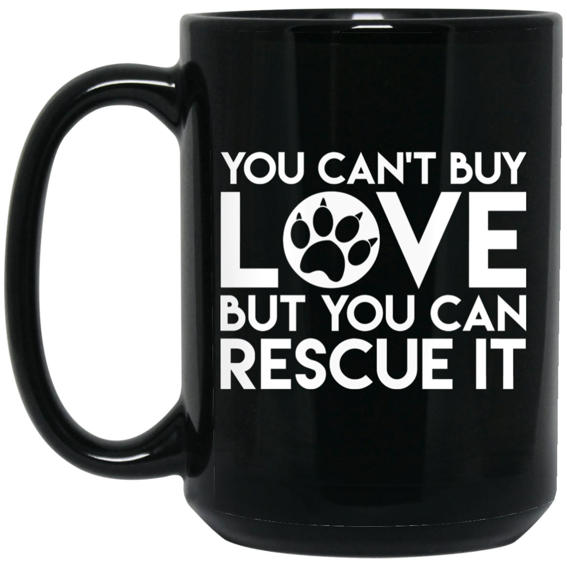 Can't Buy Love - Black Mugs
