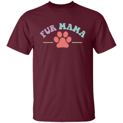 Fur Mama Paw Print Dog Rescue T-Shirt