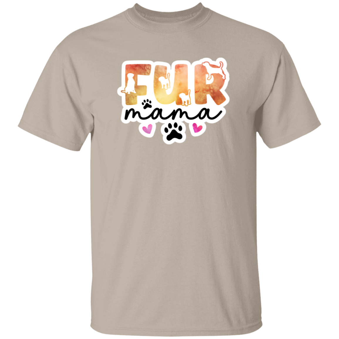 Fur Mama Dog Watercolor T-Shirt