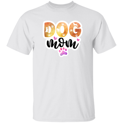 Dog Mom Watercolor Paw Print T-Shirt