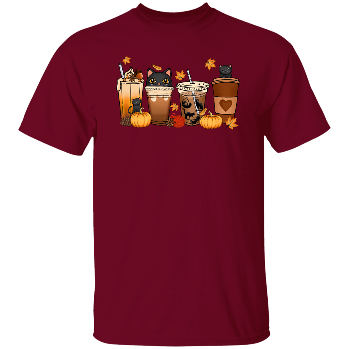 Kitten Fall Halloween Coffee T-Shirt