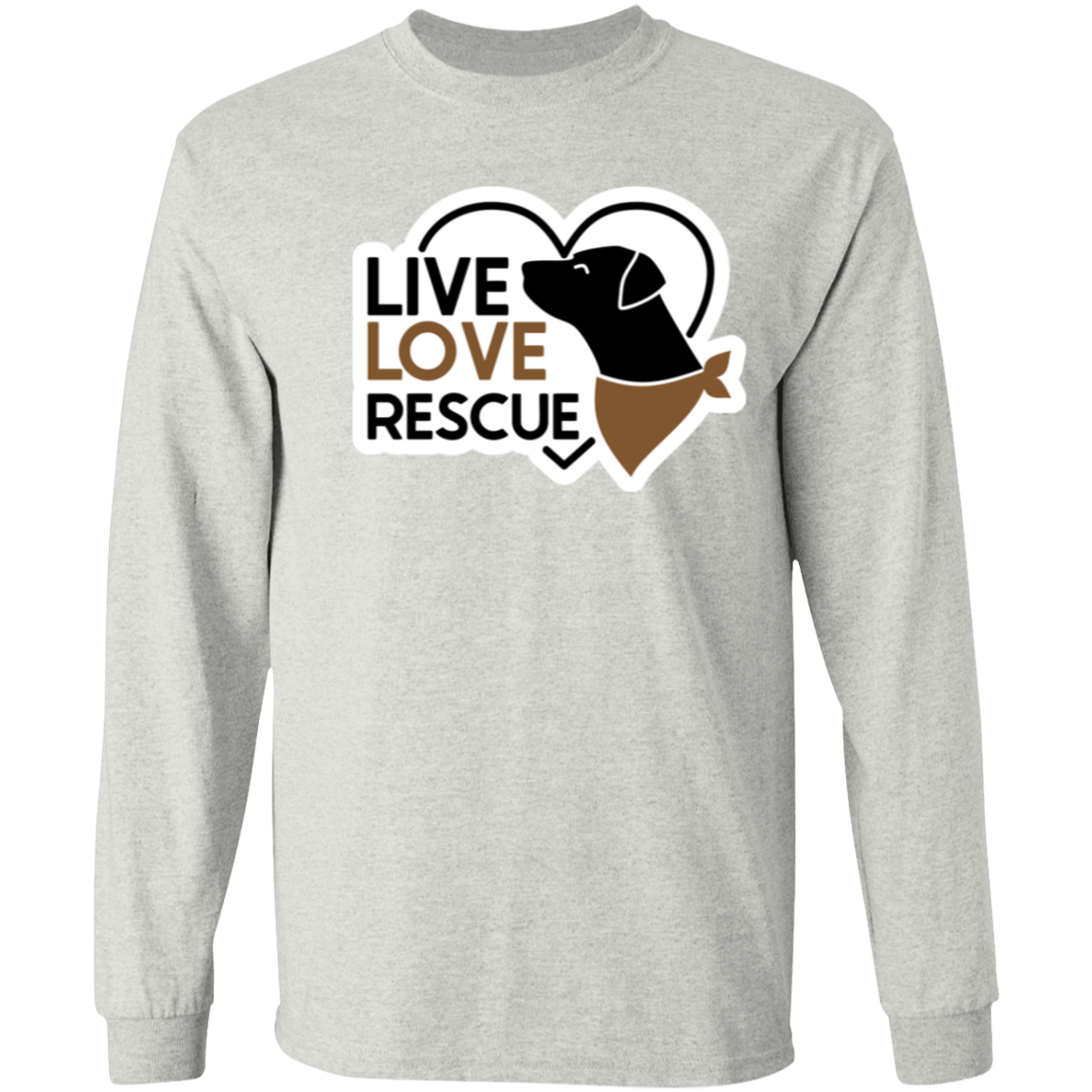 Live Love Rescue Dog Long Sleeve T-Shirt