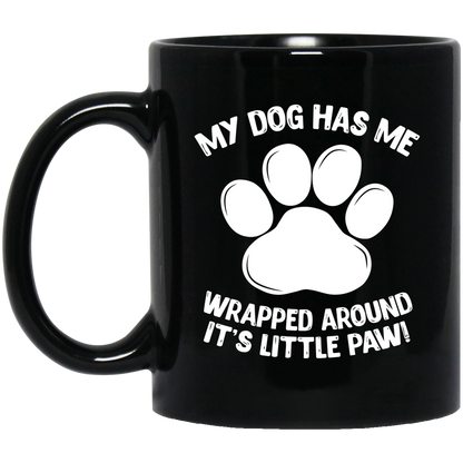 Dog Little Paw - Black Mugs