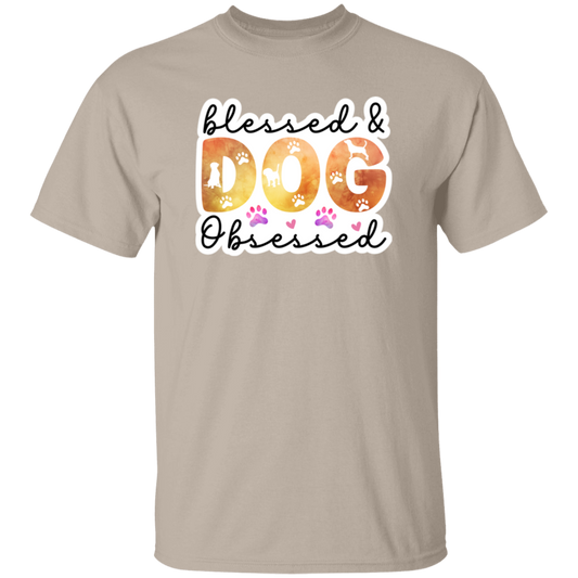 Blessed & Dog Obsessed Watercolor T-Shirt