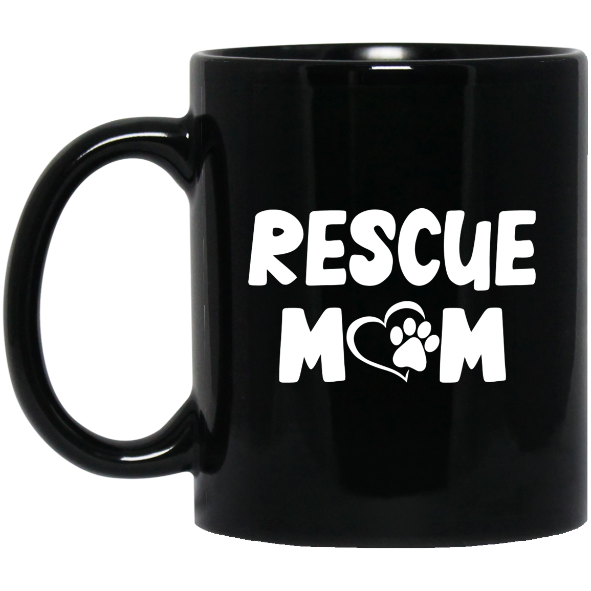 Rescue Mom - Black Mugs