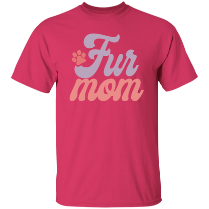 Fur Mom Dog Paw Print T-Shirt