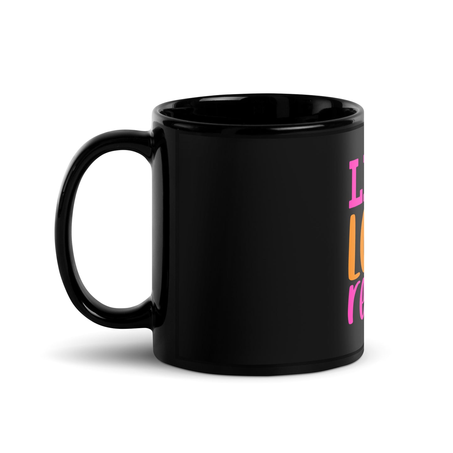 Live Love Rescue Colored Black Glossy Mug