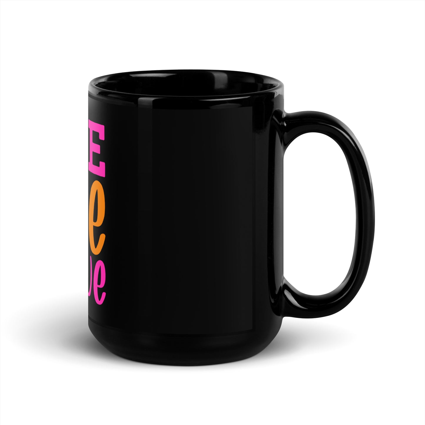 Live Love Rescue Colored Black Glossy Mug