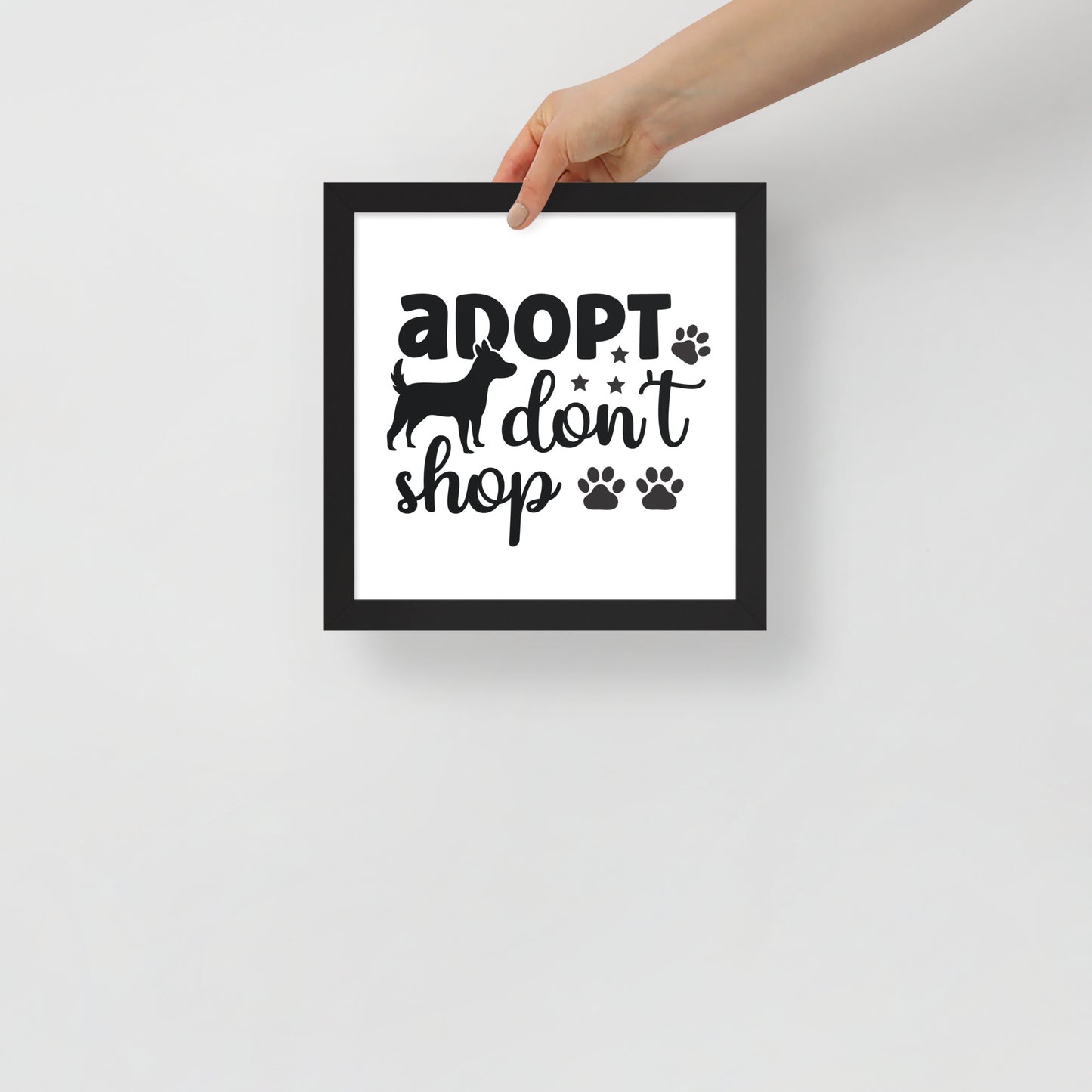 Adopt Don't Shop Framed Poster