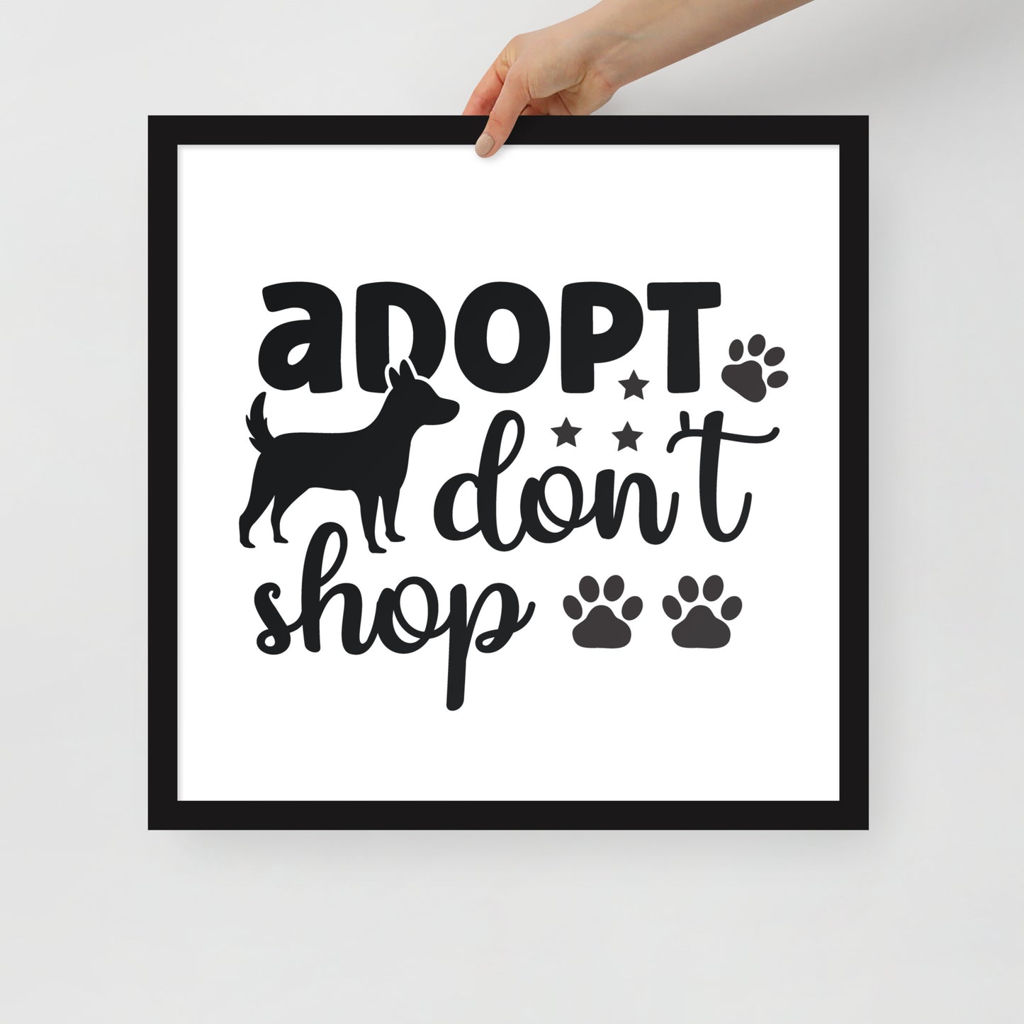 Adopt Don't Shop Framed Poster