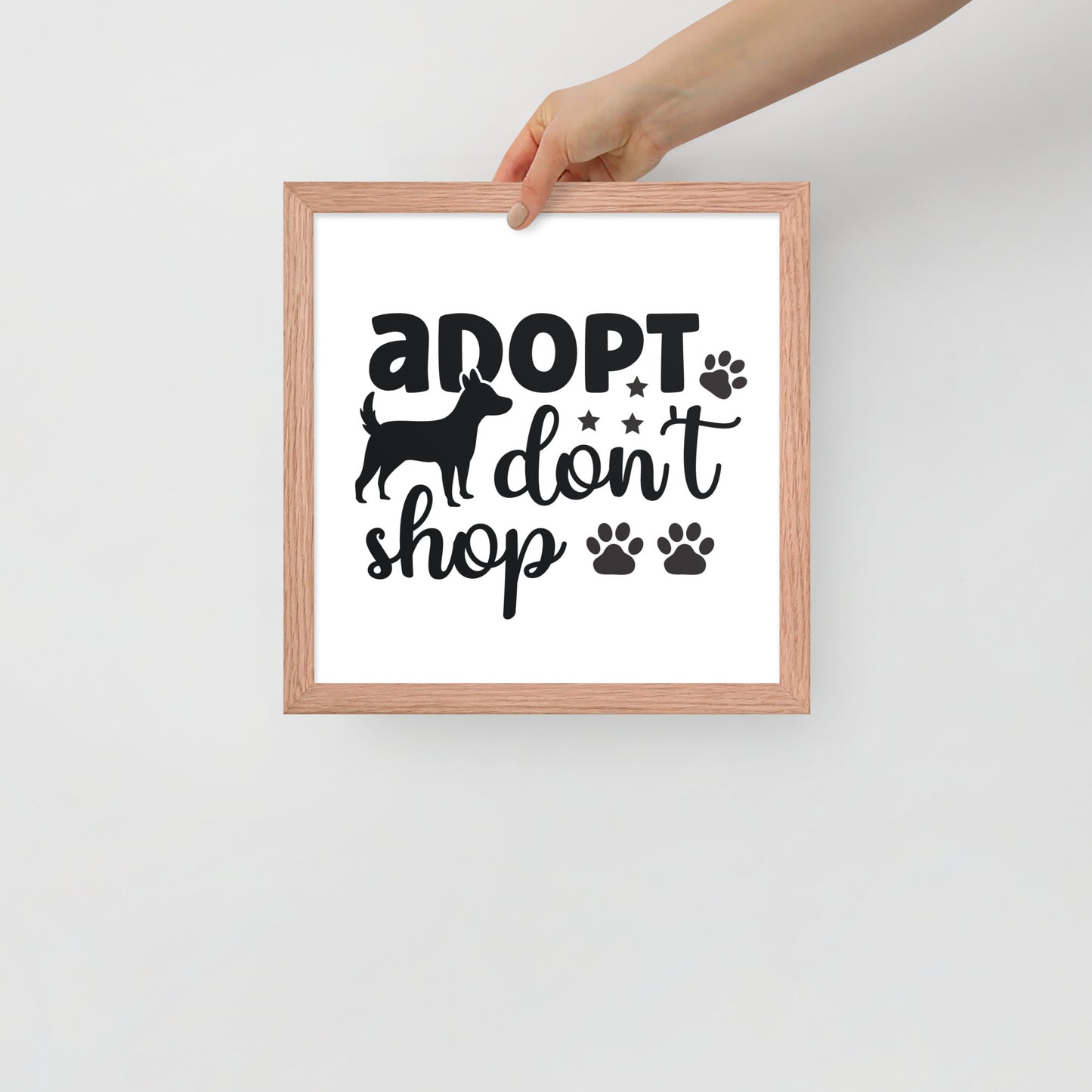 Adopt Don't Shop Framed Poster