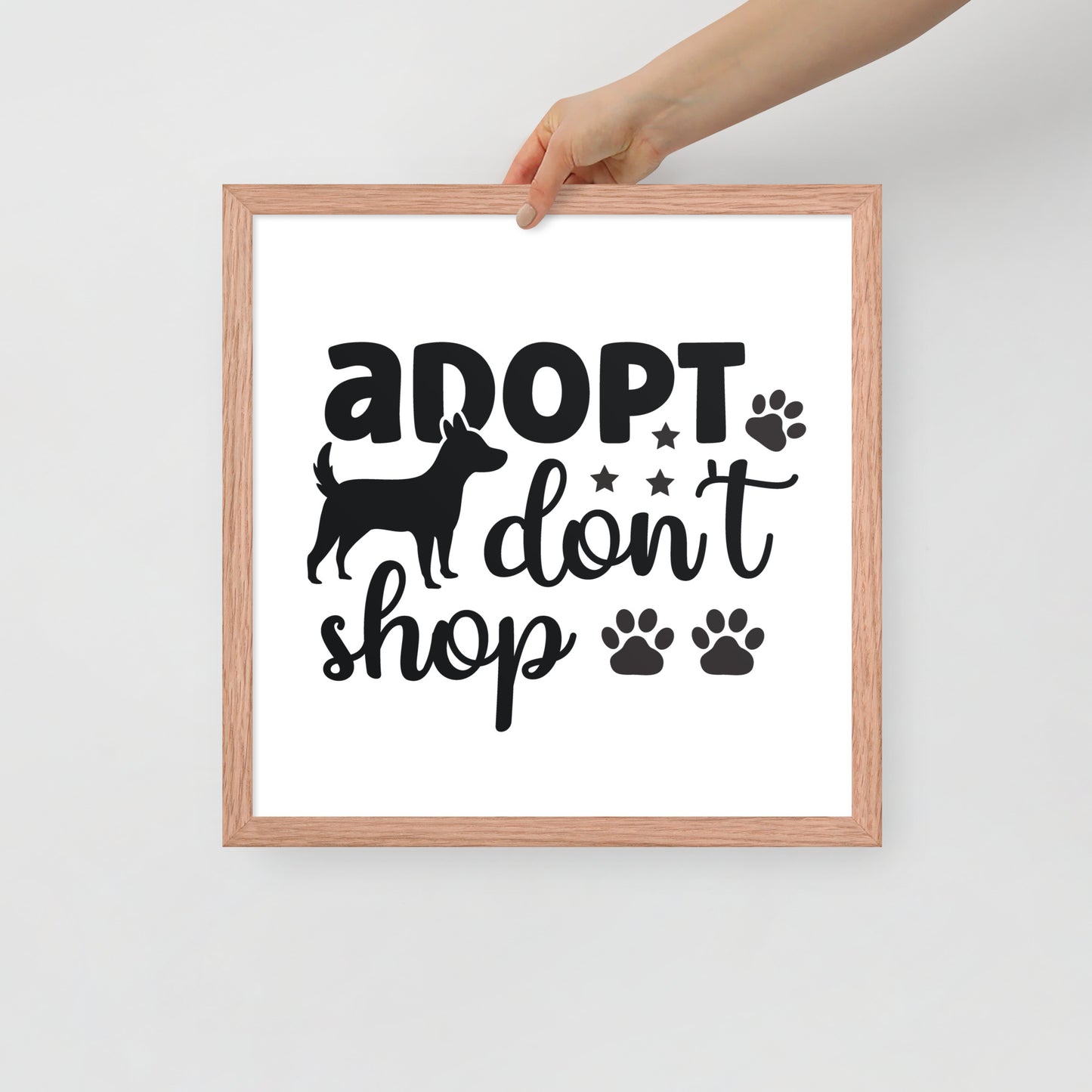 Adopt Don't Shop Framed Poster