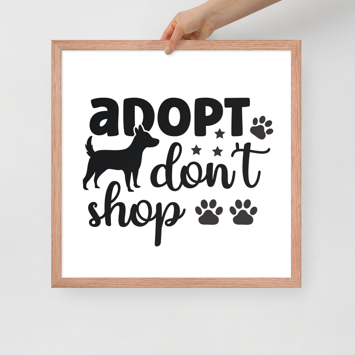 Adopt Don't Shop Framed Poster