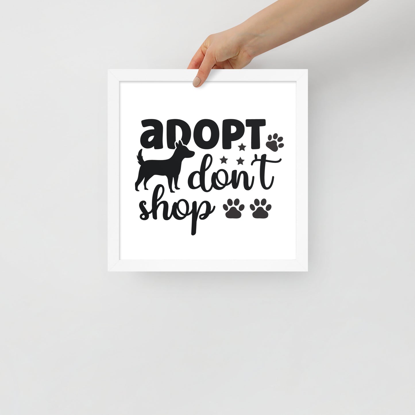 Adopt Don't Shop Framed Poster