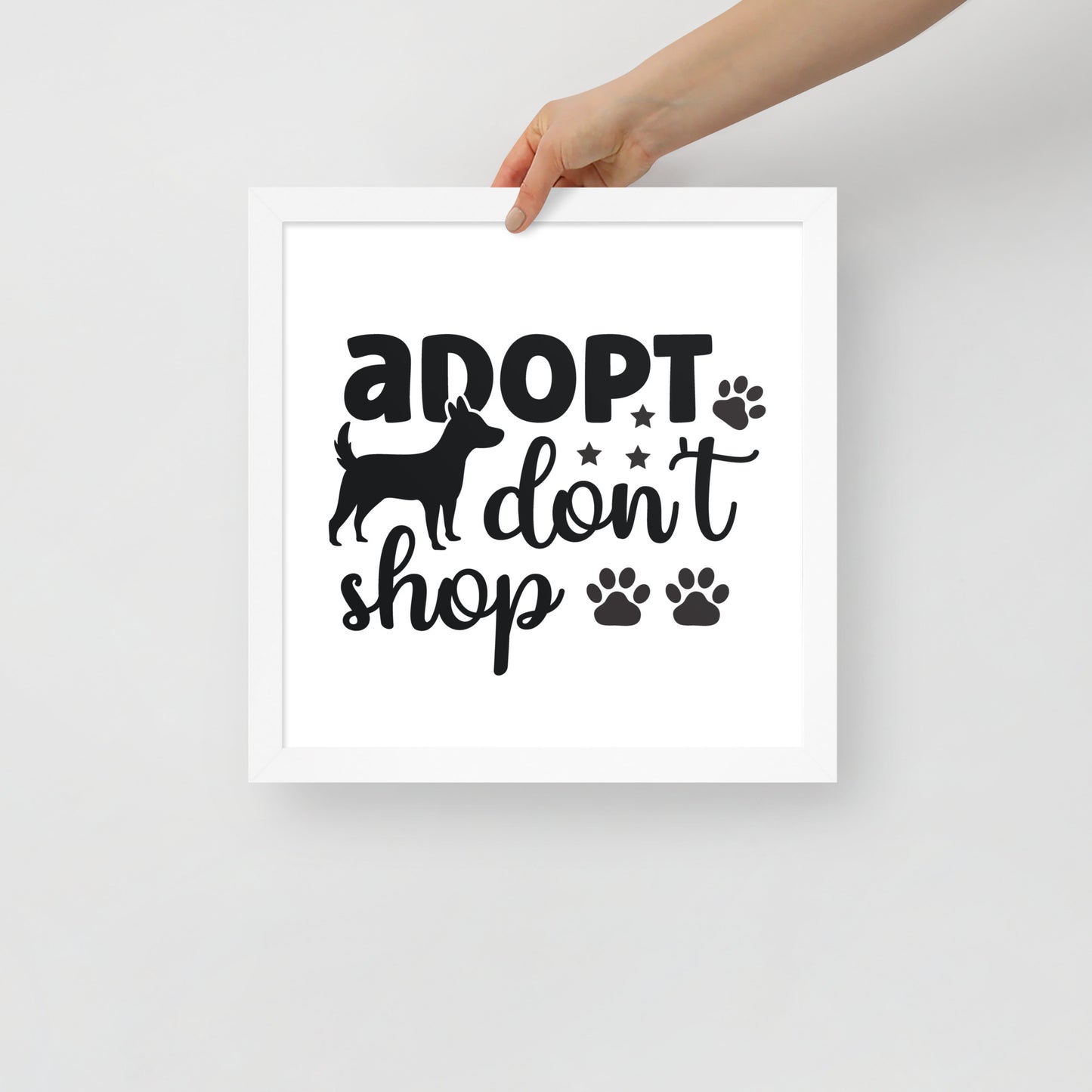 Adopt Don't Shop Framed Poster