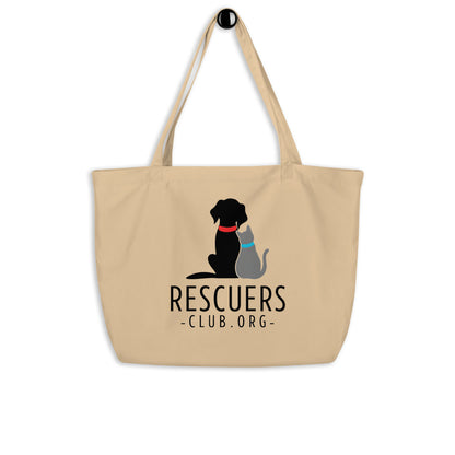 Proud Rescue Dog Dad Large Eco Tote Bag