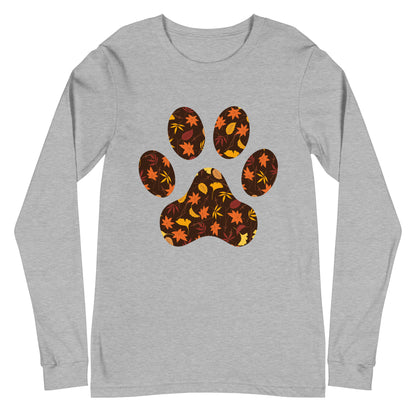 Fall Paw Print Woman's Long Sleeve Tee