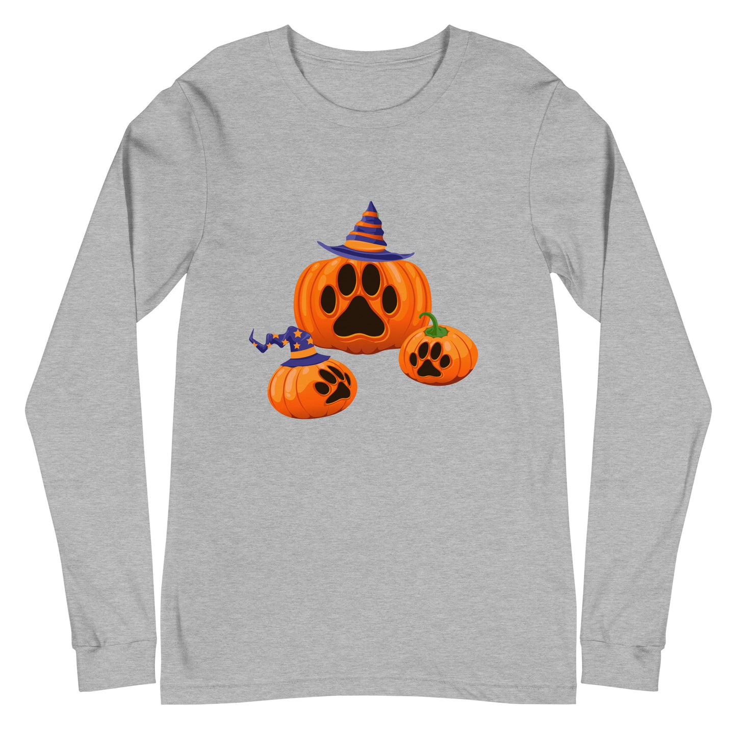 Paw Print Pumpkin Woman's Long Sleeve Tee