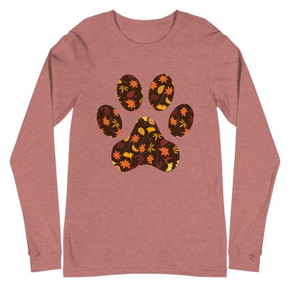 Fall Paw Print Woman's Long Sleeve Tee